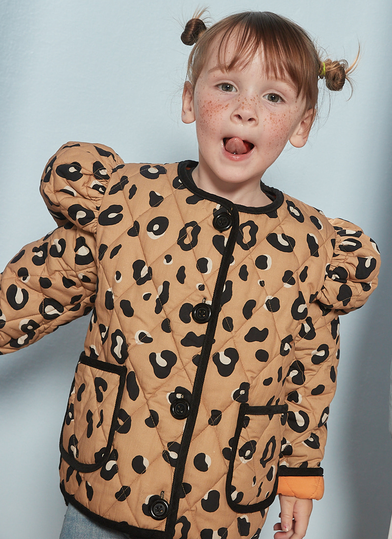 puff leopard jacket