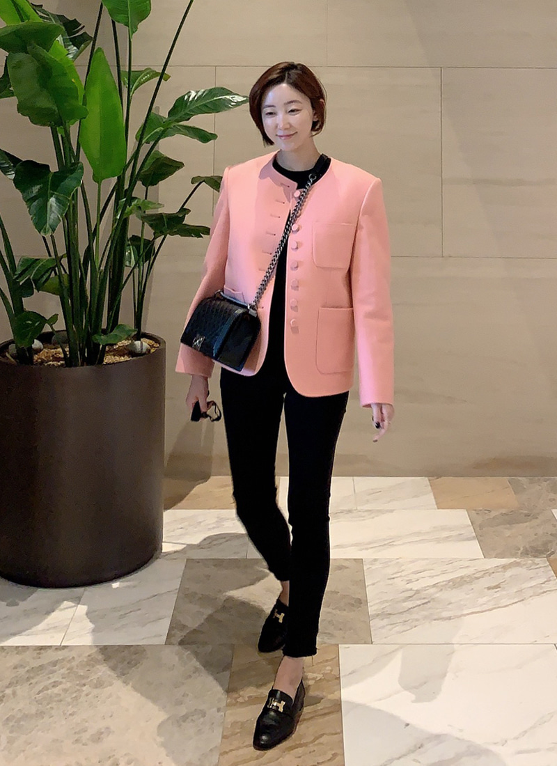 spring wool jacket (pink)